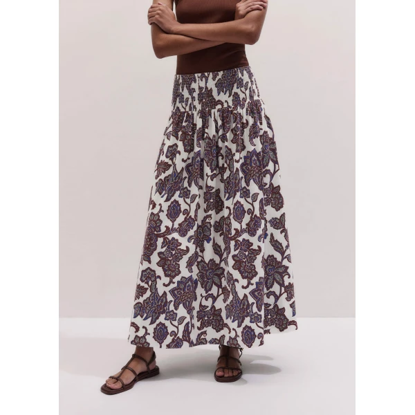 Me and Em Shirred Waist Maxi Skirt
Slub Jersey Skirt, view 3