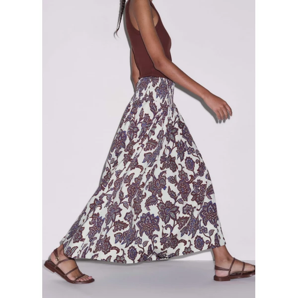 Me and Em Shirred Waist Maxi Skirt
Slub Jersey Skirt, view 6