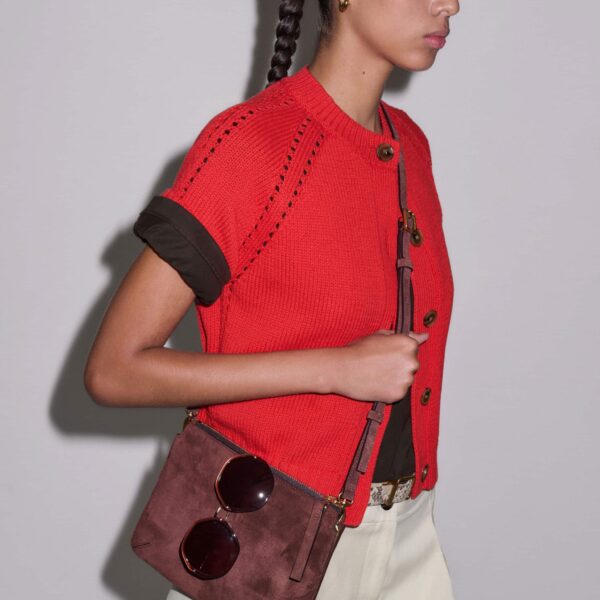 Chunky Cotton Knit – luxury British Red in Me and Em exclusively at Coveti