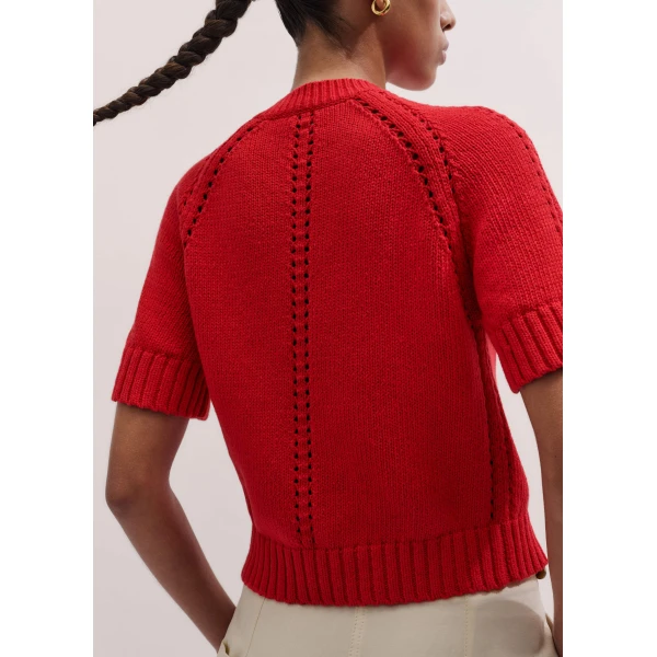Me and Em Short Sleeve Cardigan
Chunky Cotton Knit, view 3