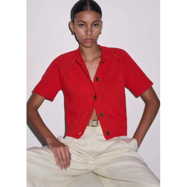 Me and Em Short Sleeve Cardigan
Chunky Cotton Knit, view 6