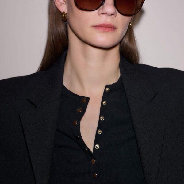 Rib Jersey – luxury British Black in Me and Em exclusively at Coveti