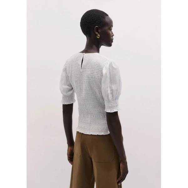 Me and Em Smocked Day Top
Cotton Poplin Top, view 2