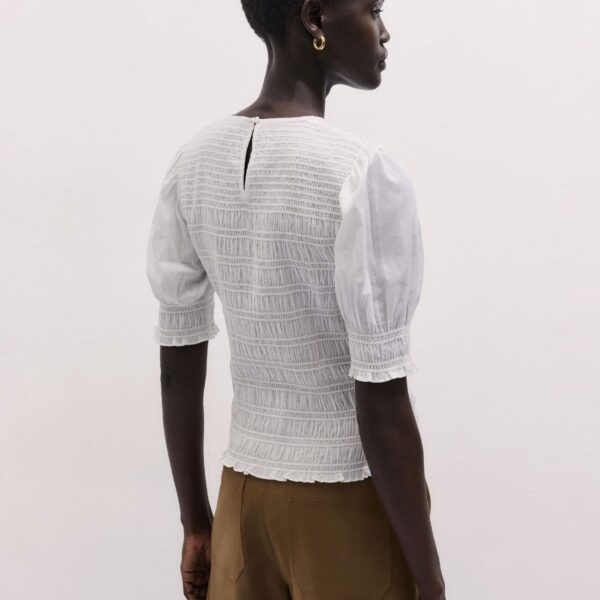 Cotton Poplin – luxury British White in Me and Em exclusively at Coveti