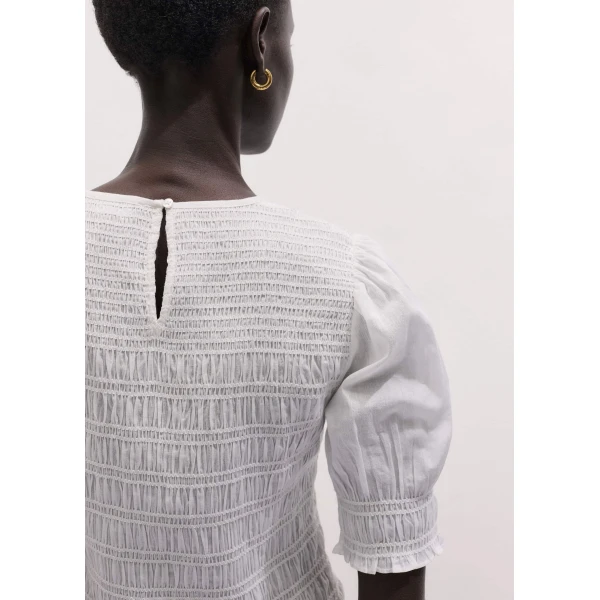 Me and Em Smocked Day Top
Cotton Poplin Top, view 5