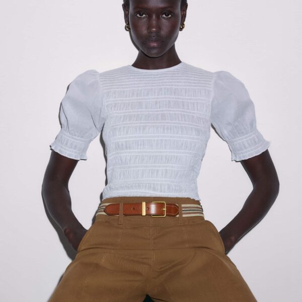 Cotton Poplin – luxury British White in Me and Em exclusively at Coveti