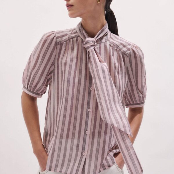 Cotton Voile – luxury British Pink in Me and Em exclusively at Coveti