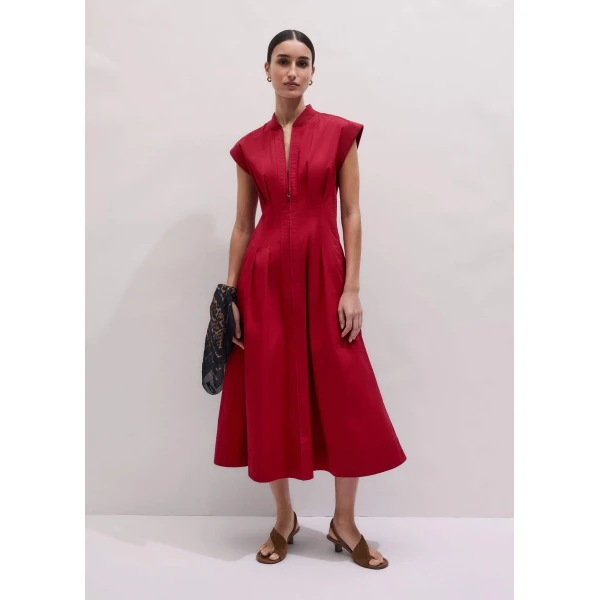 Me and Em Sporty Smart Midi Dress
Soft Sculpt Twill Dress, view 2
