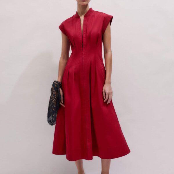 Soft Sculpt Twill – luxury British Red in Me and Em exclusively at Coveti
