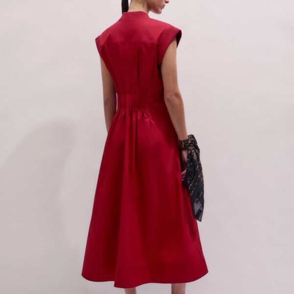 Soft Sculpt Twill – luxury British Red in Me and Em exclusively at Coveti