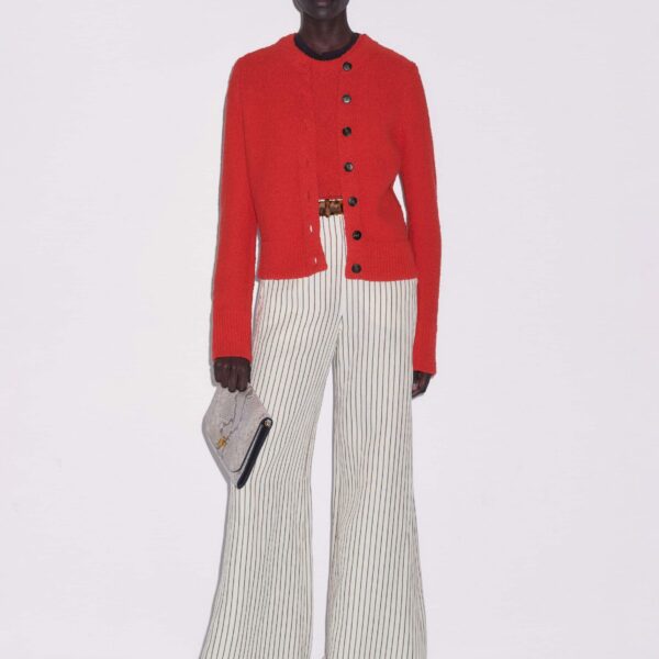 Cotton Linen Bouclé – luxury British Red in Me and Em exclusively at Coveti