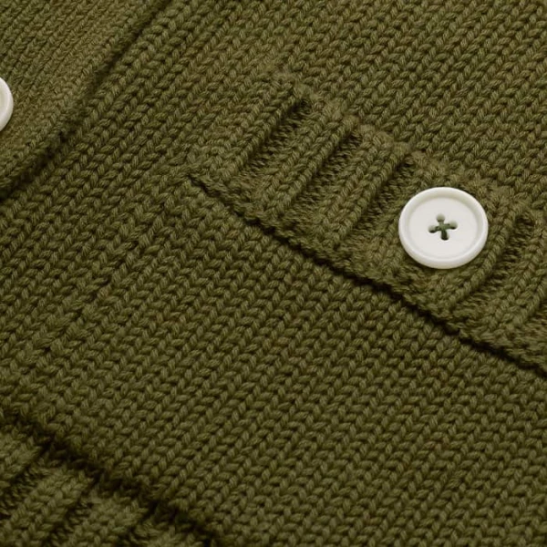 Chunky Cotton Knit – luxury British Green in Me and Em exclusively at Coveti