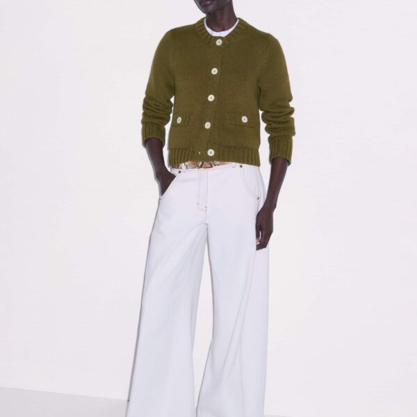 Chunky Cotton Knit – luxury British Green in Me and Em exclusively at Coveti