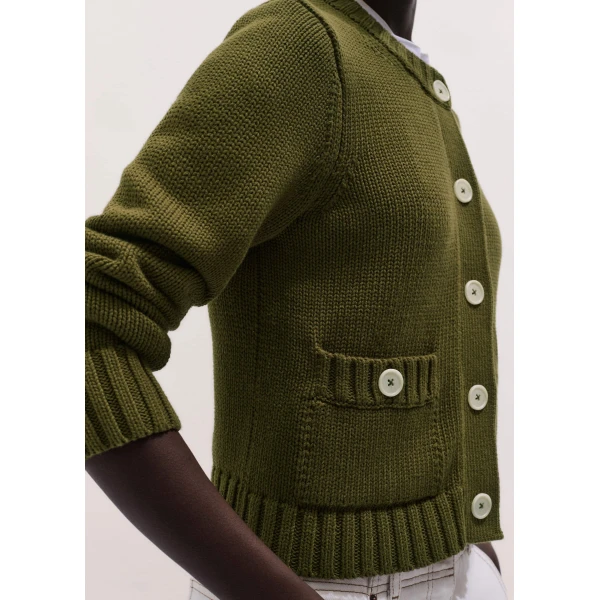 Me and Em Straight Crop Cardigan
Chunky Cotton Knit, view 5