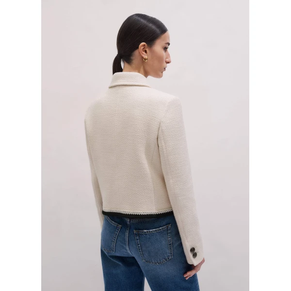 Me and Em Straight Crop Jacket
Textured Tweed Jacket, view 3