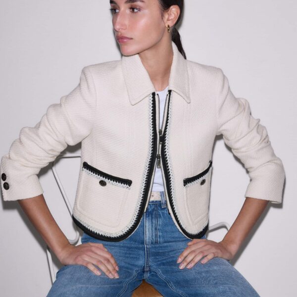 Textured Tweed – luxury British Ivory in Me and Em exclusively at Coveti