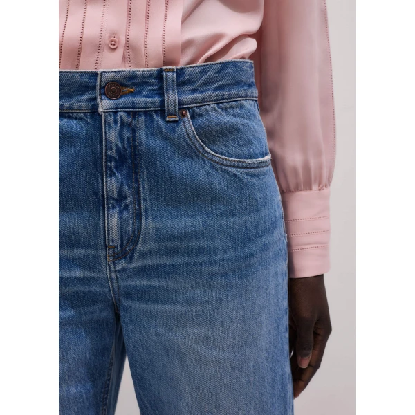 Me and Em Straight Crop Jean
Midweight Denim, view 4