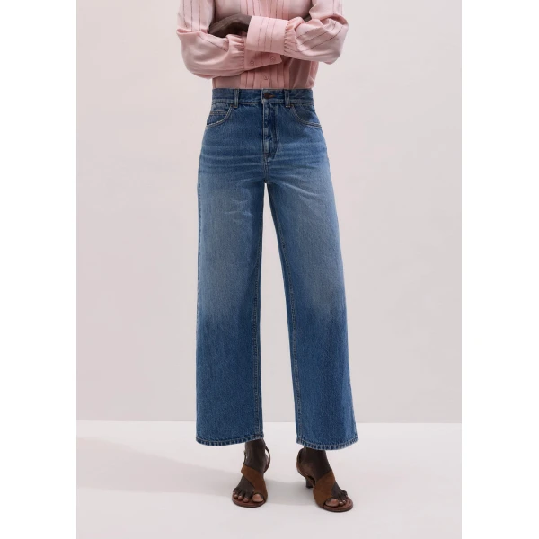 Me and Em Straight Crop Jean
Midweight Denim, view 5