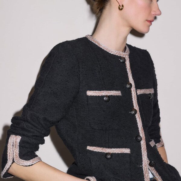 Italian Cotton – luxury British Black in Me and Em exclusively at Coveti