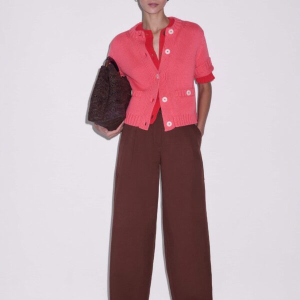 Chunky Cotton Knit – luxury British Pink in Me and Em exclusively at Coveti