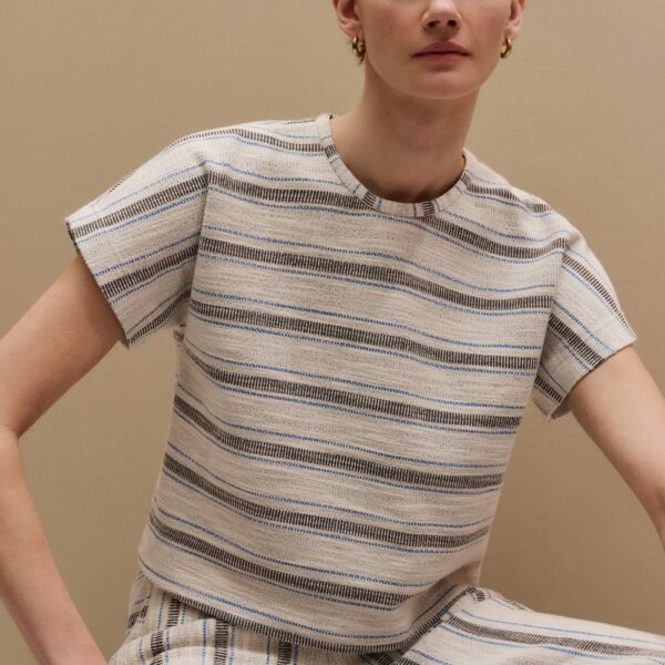 Textured Jersey – luxury British Multicolour in Me and Em exclusively at Coveti