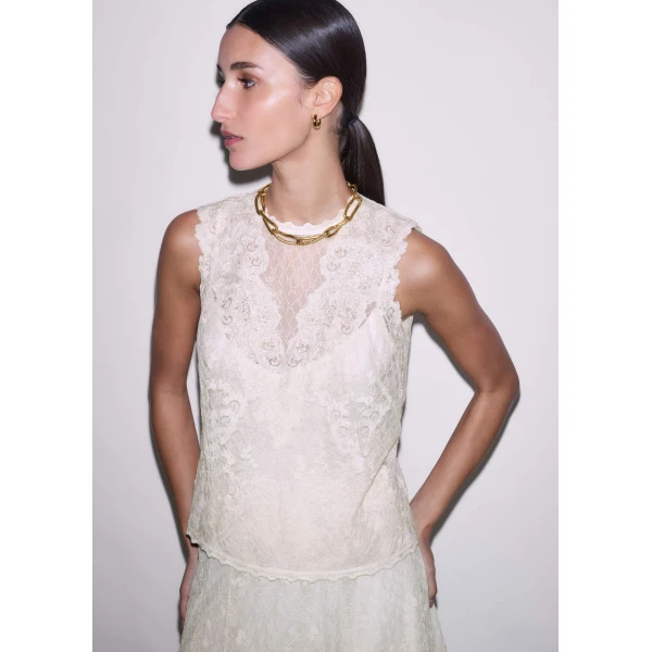 Me and Em Summer Occasion Top
Embroidered Tulle Top, view 6