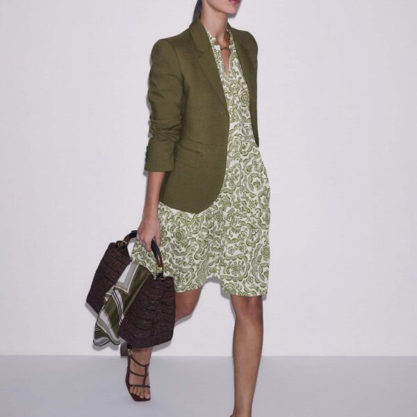 Slub Jersey – luxury British Green in Me and Em exclusively at Coveti