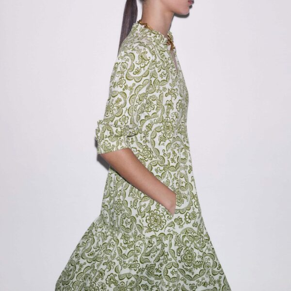 Slub Jersey – luxury British Green in Me and Em exclusively at Coveti