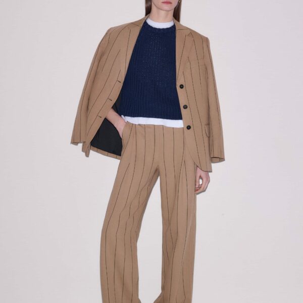 Chunky Cotton Knit – luxury British Blue in Me and Em exclusively at Coveti