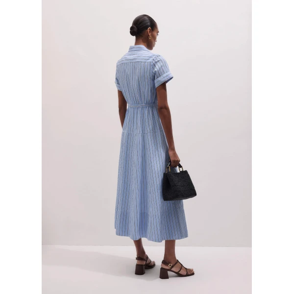 Me and Em Zip Neck Shirt Dress
Textured Stripe, view 2