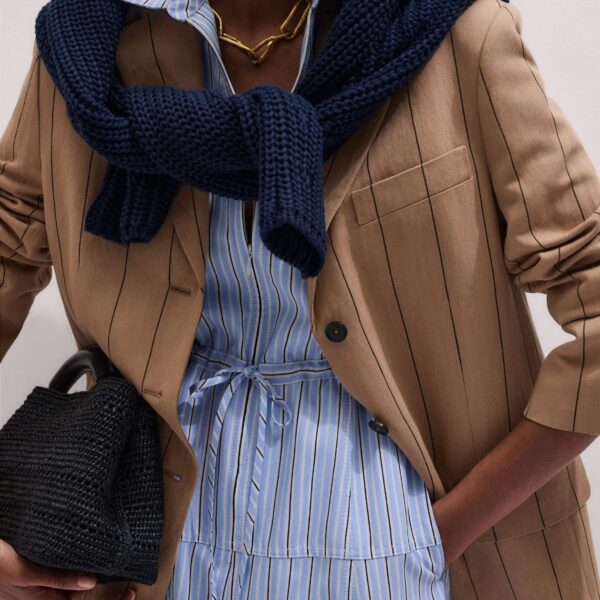 Me + Em Zip Neck Shirt Dress