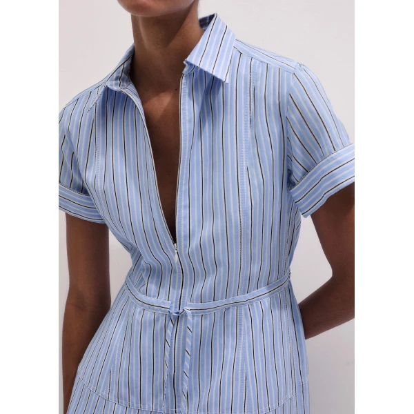 Me and Em Zip Neck Shirt Dress
Textured Stripe, view 5