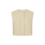 Oroton Button Detail Vest - Oroton Tops - Australian Heritage Luxury - Shop at Coveti