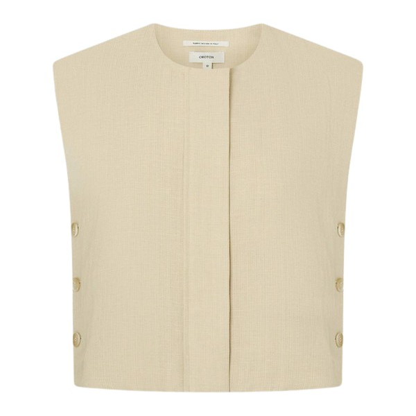 Oroton Button Detail Vest - Oroton Tops - Australian Heritage Luxury - Shop at Coveti