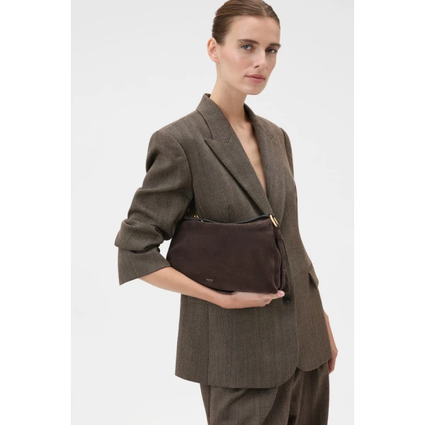 Oroton Cali Suede Shoulder Bag - Bags - Australian Luxury Leather Handbag at Coveti