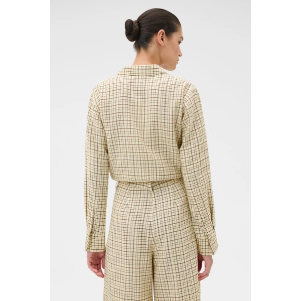 Oroton Check Crop Shirt - Oroton Tops - Australian Heritage Luxury - Shop at Coveti