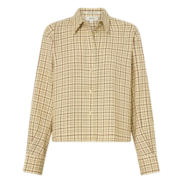 Oroton Check Crop Shirt - Oroton Tops - Australian Heritage Luxury - Shop at Coveti