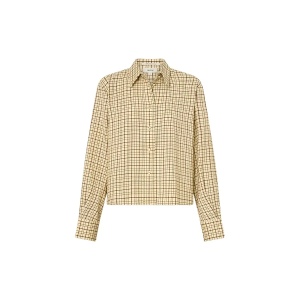 Oroton Check Crop Shirt - Oroton Tops - Australian Heritage Luxury - Shop at Coveti