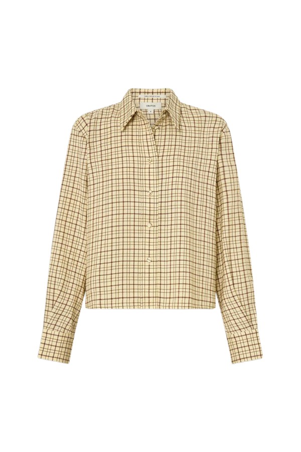 Oroton Check Crop Shirt - Oroton Tops - Australian Heritage Luxury - Shop at Coveti