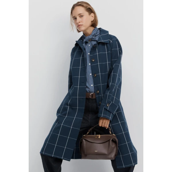 Oroton Check Tie Neck Shirt - Oroton Tops - Australian Heritage Luxury - Shop at Coveti