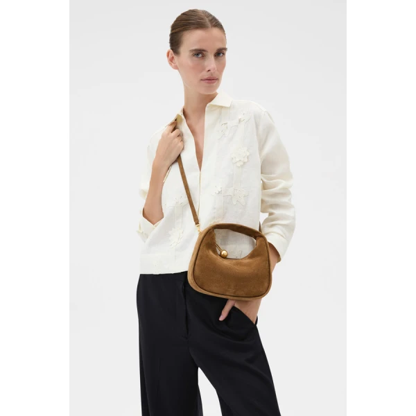 Oroton Clara Suede Mini Bag - Bags - Australian Luxury Leather Handbag at Coveti