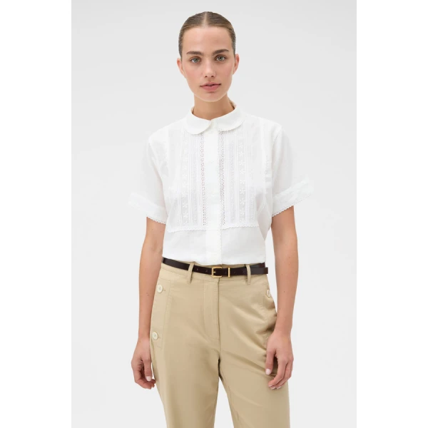 Oroton Delicate Short Sleeve Shirt - Oroton Tops - Australian Heritage Luxury - Shop at Coveti