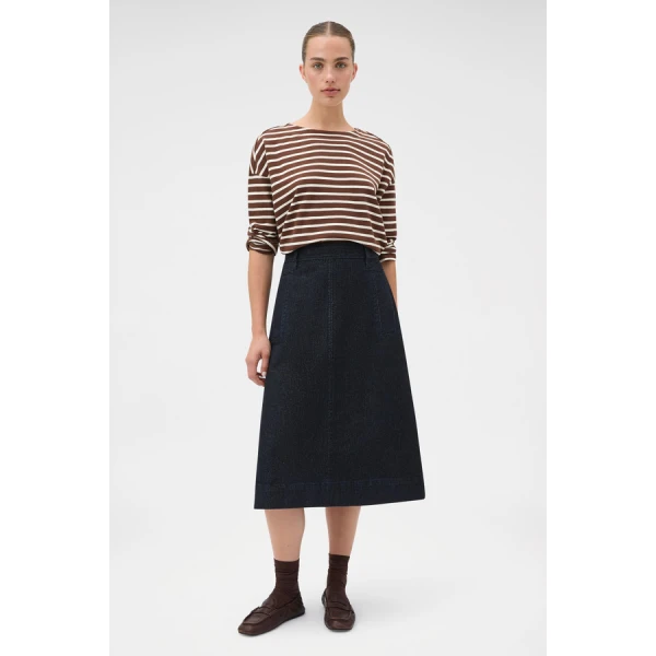 Oroton Denim Midi Skirt - Oroton Skirts - Australian Heritage Luxury - Shop at Coveti