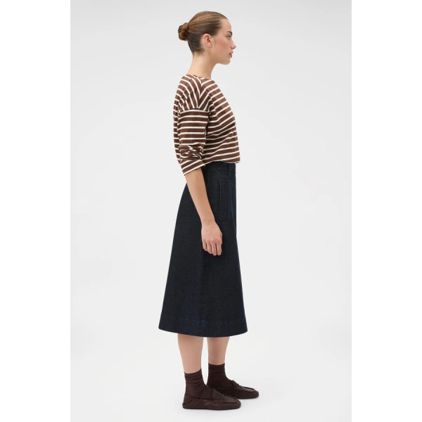 Oroton Denim Midi Skirt - Oroton Skirts - Australian Heritage Luxury - Shop at Coveti