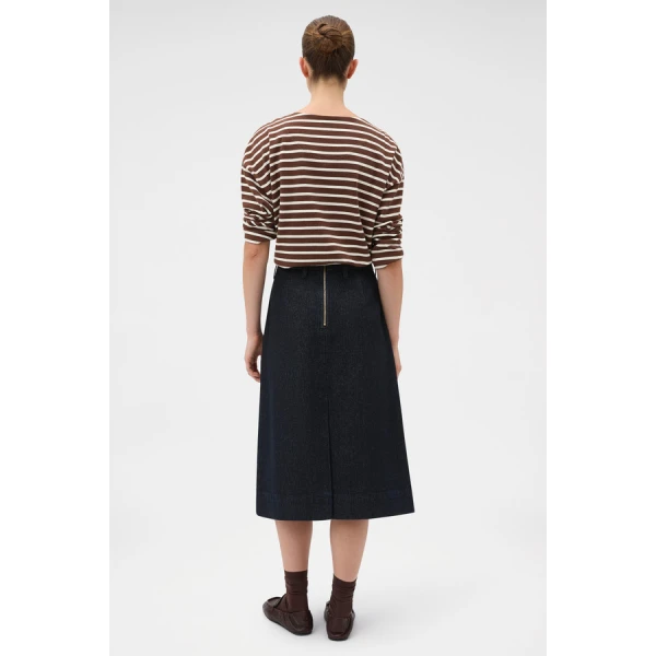 Oroton Denim Midi Skirt - Oroton Skirts - Australian Heritage Luxury - Shop at Coveti