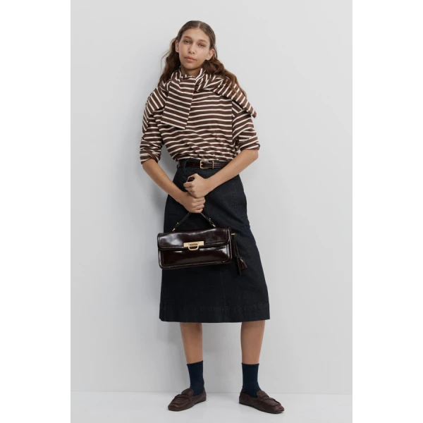Oroton Denim Midi Skirt - Oroton Skirts - Australian Heritage Luxury - Shop at Coveti