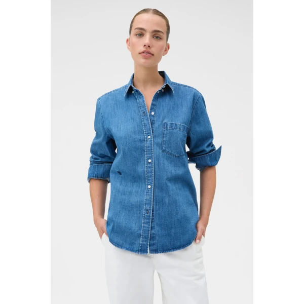 Oroton Denim Shirt - Oroton Tops - Australian Heritage Luxury - Shop at Coveti