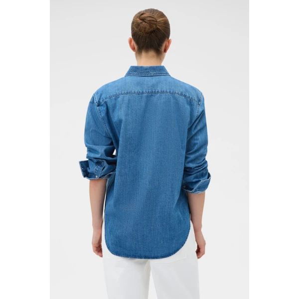 Oroton Denim Shirt - Oroton Tops - Australian Heritage Luxury - Shop at Coveti