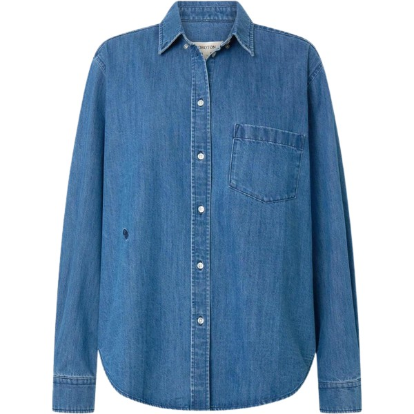 Oroton Denim Shirt - Oroton Tops - Australian Heritage Luxury - Shop at Coveti