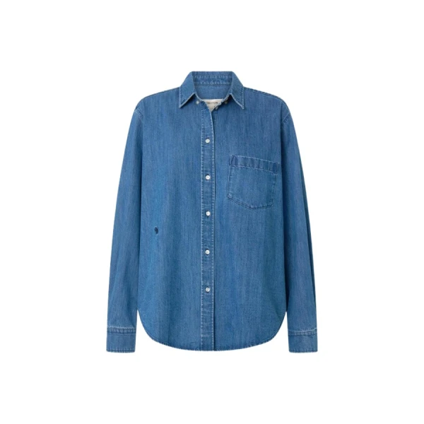 Oroton Denim Shirt - Oroton Tops - Australian Heritage Luxury - Shop at Coveti